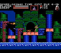 une photo d'Ã©cran de Castlevania 3 - Dracula s Curse sur Nintendo Nes